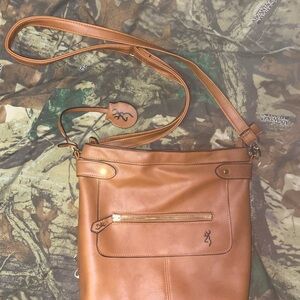 Browning Conceal Carry Brown Leather Crossbody Bag